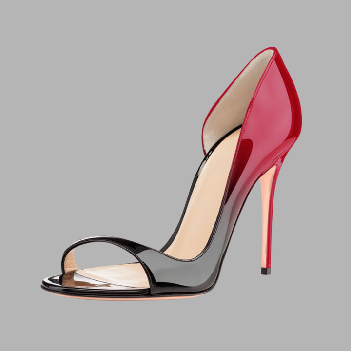 Roselotte | Black Stiletto Sandals with Cut-Outs