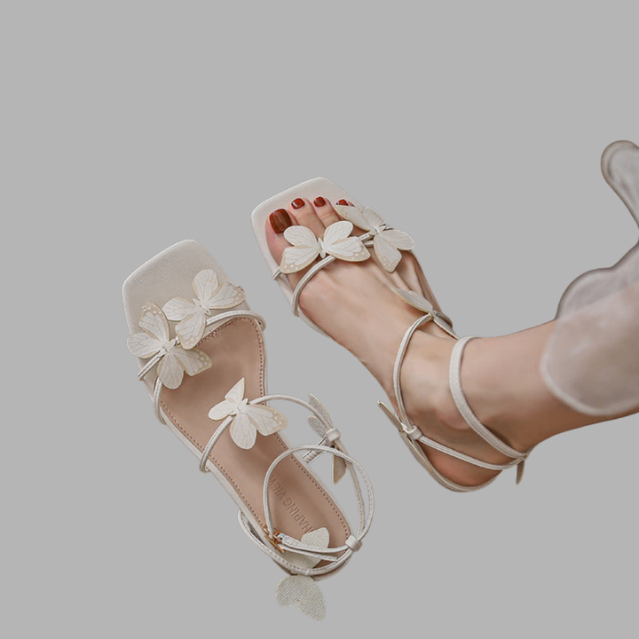 Hildegunde | Premium Sandals with Butterfly Decor