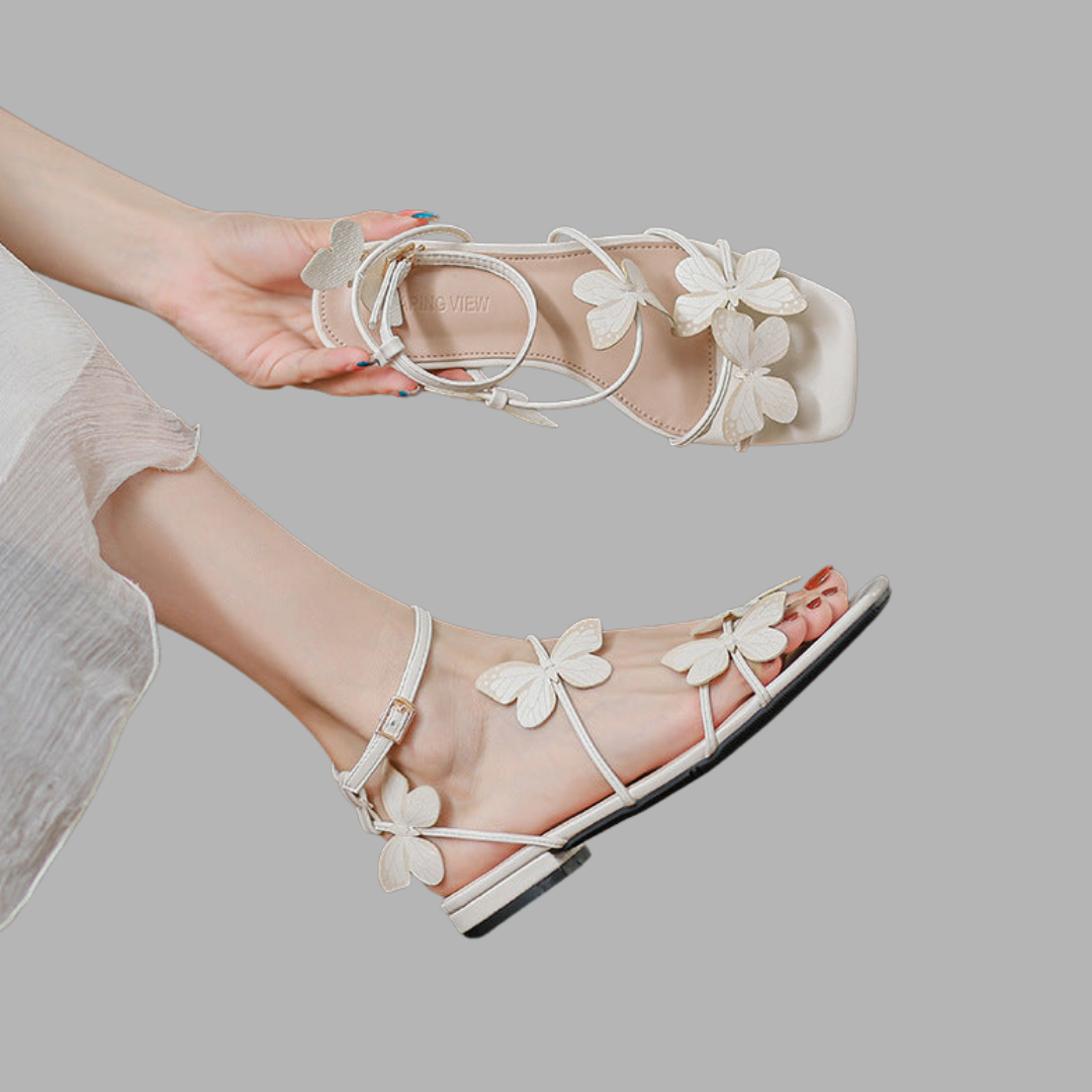 Hildegunde | Premium Sandals with Butterfly Decor