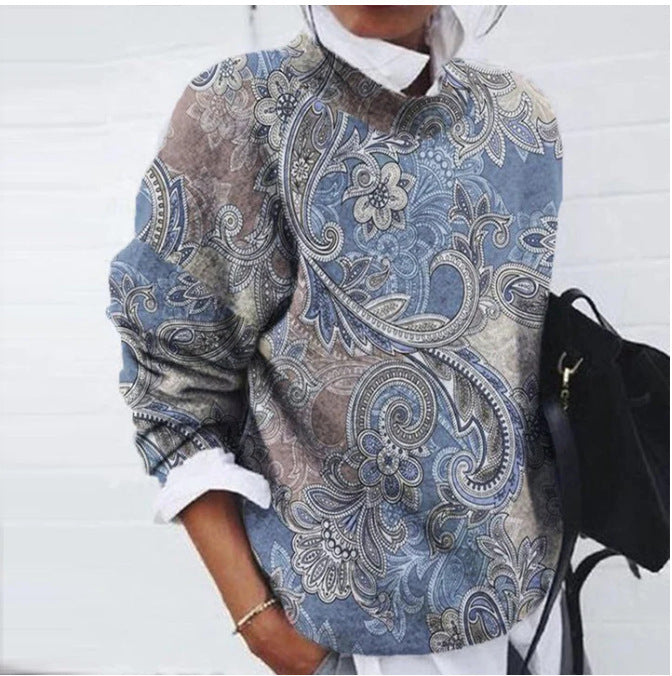 Marina - Casual Sweater with Leopard Design