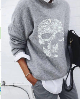 Marina - Casual Sweater with Leopard Design