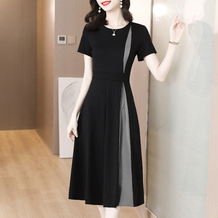 Hanne - Black and White Midi Dress