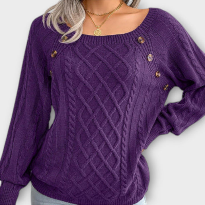 Malia - Sweater with Buttons