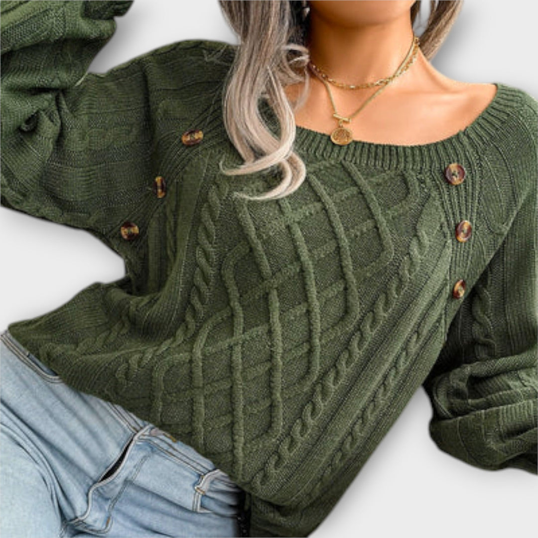Malia - Sweater with Buttons